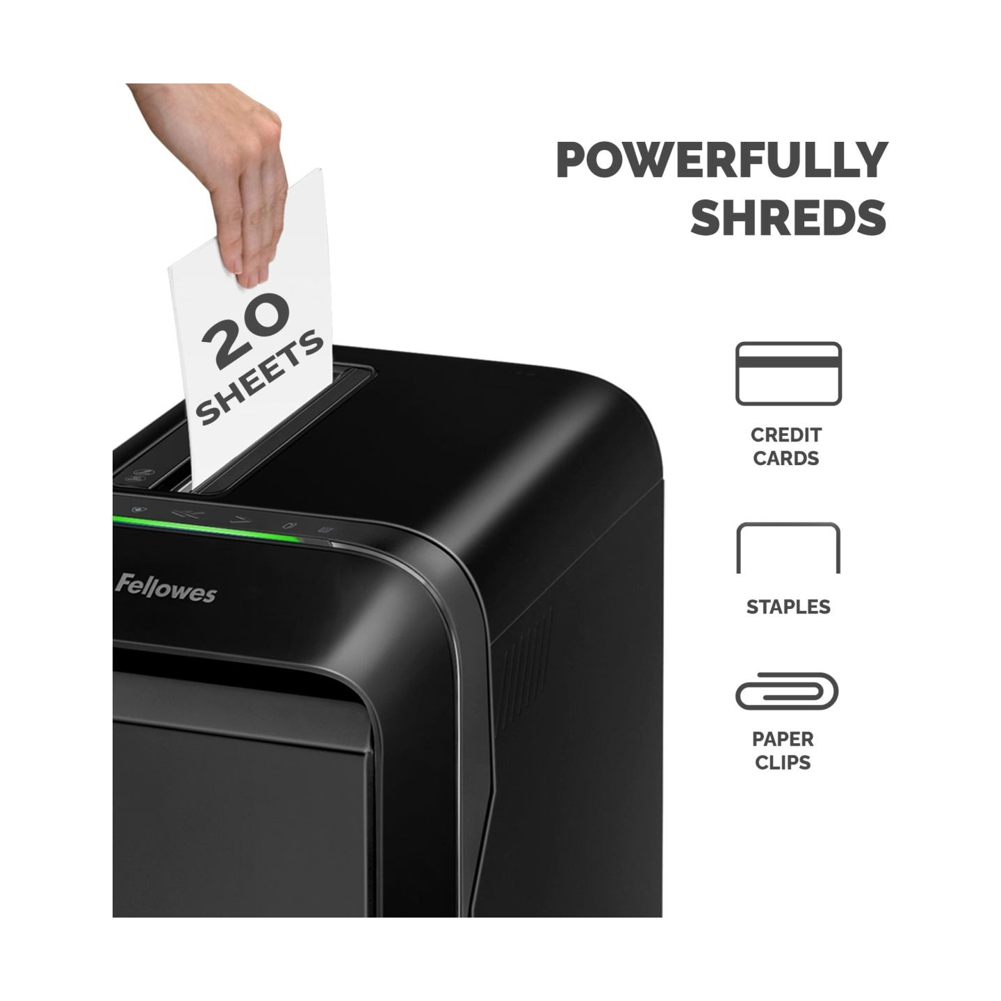 Fellowes SHREDDER POWERSHRED LX220/BLACK 5502601 FELLOWES