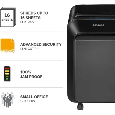 Fellowes SHREDDER POWERSHRED LX210/BLACK 5502501 FELLOWES