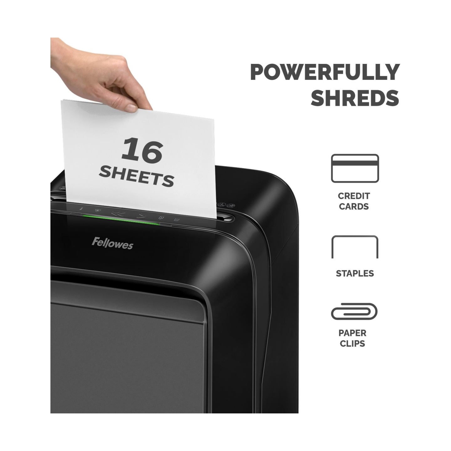 Fellowes SHREDDER POWERSHRED LX210/BLACK 5502501 FELLOWES