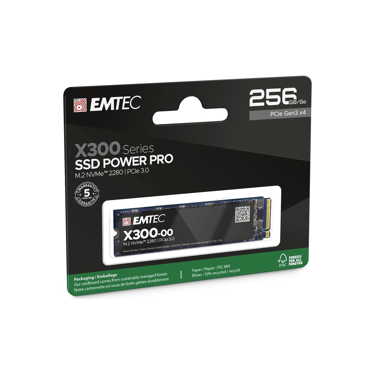 Emtec SSD M2 NVMe PCIe 3 X300 256GB Power Pro