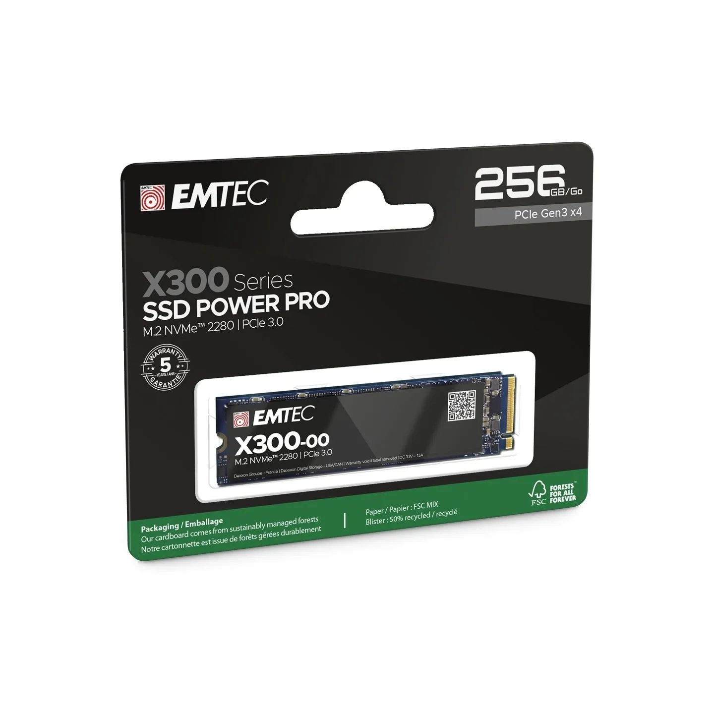 Emtec SSD M2 NVMe PCIe 3 X300 256GB Power Pro