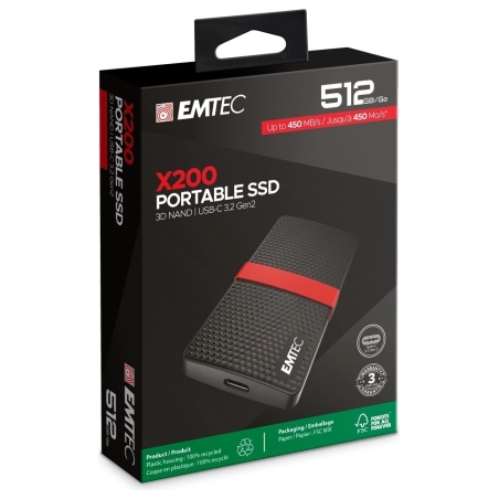 Emtec SSD 3.1 X200 512GB Power Plus Portable