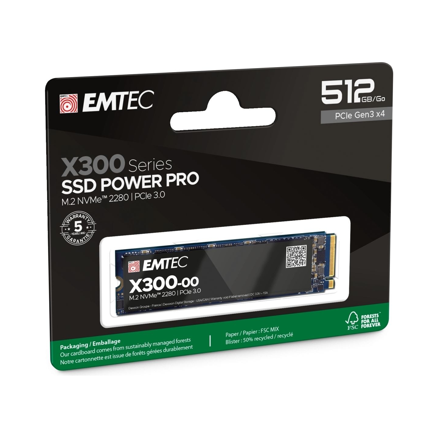 Emtec SSD M2 NVME X300 512GB Power Pro