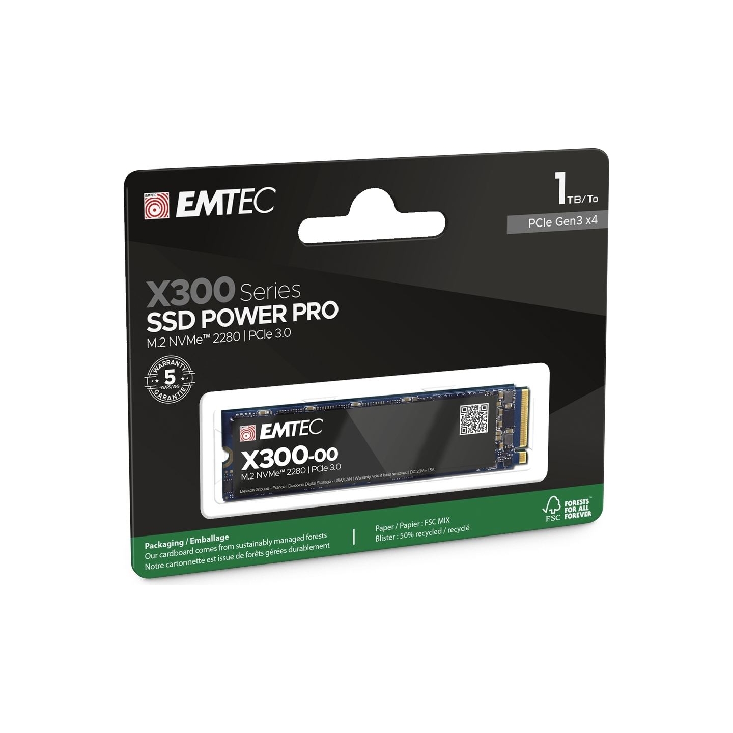 Emtec SSD M2 NVMe PCIe 3 X300 1TB Power Pro