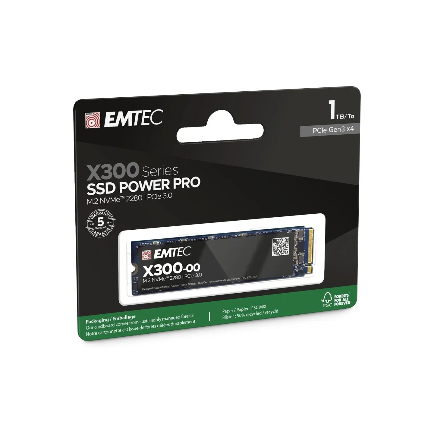 Emtec SSD M2 NVMe PCIe 3 X300 1TB Power Pro