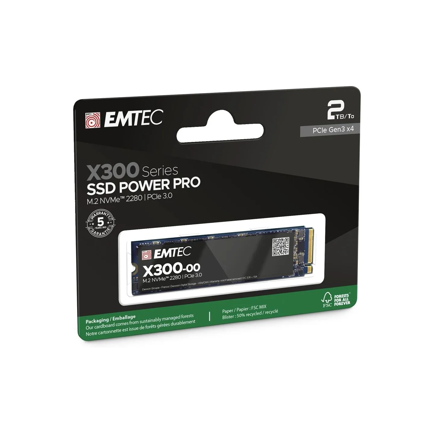 Emtec SSD M2 NVMe PCIe 3 X300 2TB Power Pro