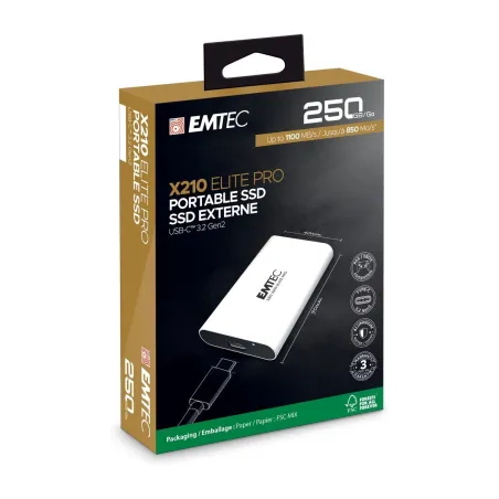 Emtec SSD 3.2Gen2 X210 Elite Pro 250 GB Portable