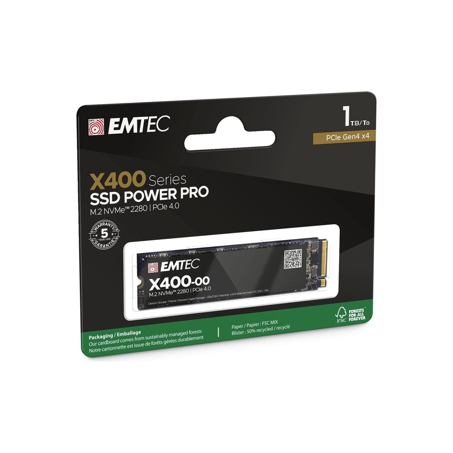 Emtec SSD M2 NVMe 2280 PCIe 4.0  X400 1TB Power Pro
