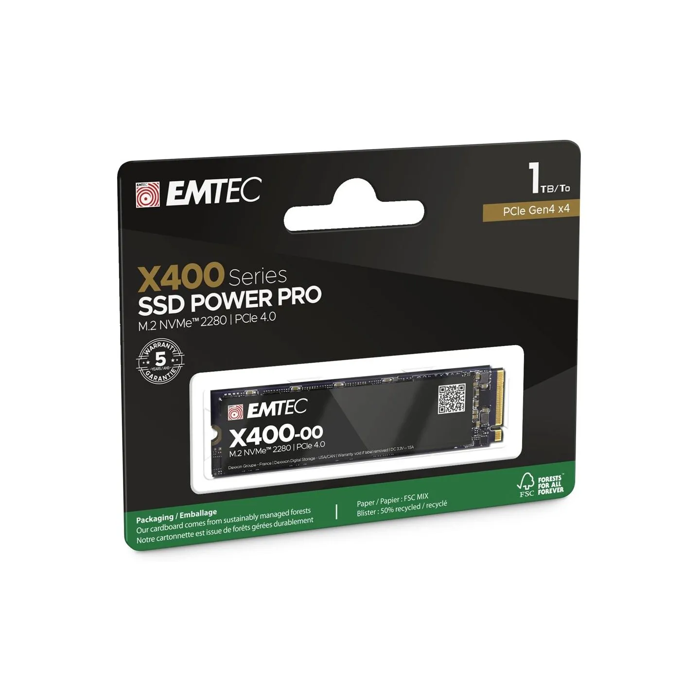 Emtec SSD M2 NVMe 2280 PCIe 4.0  X400 1TB Power Pro