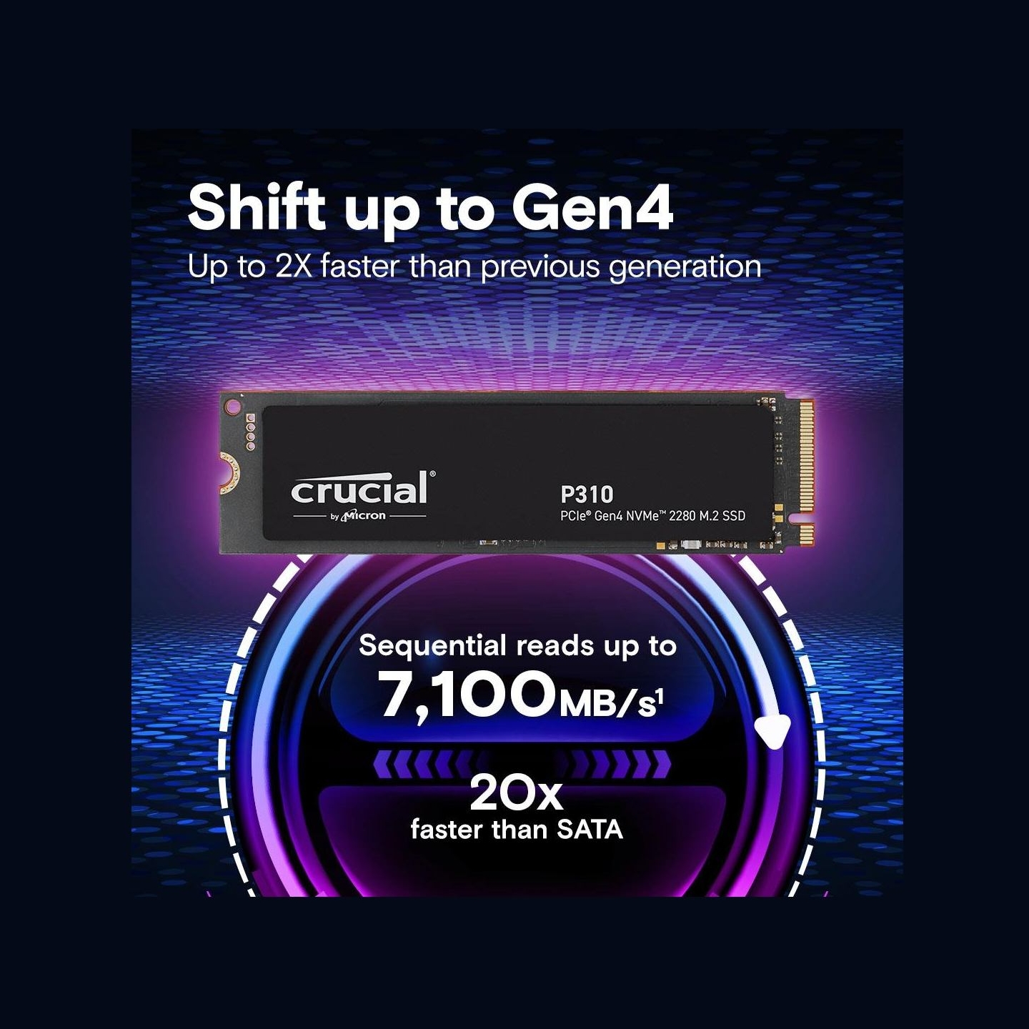 Crucial P310 500GB PCIE 4.0 NVME, M.2 2880, SSD