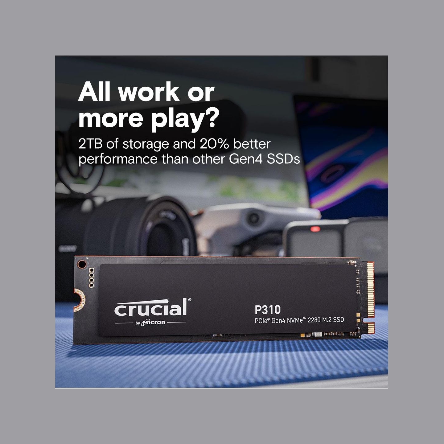 Crucial SSD drive P310 500GB M.2 NVMe PCIe 4.0 2280 6600/3500