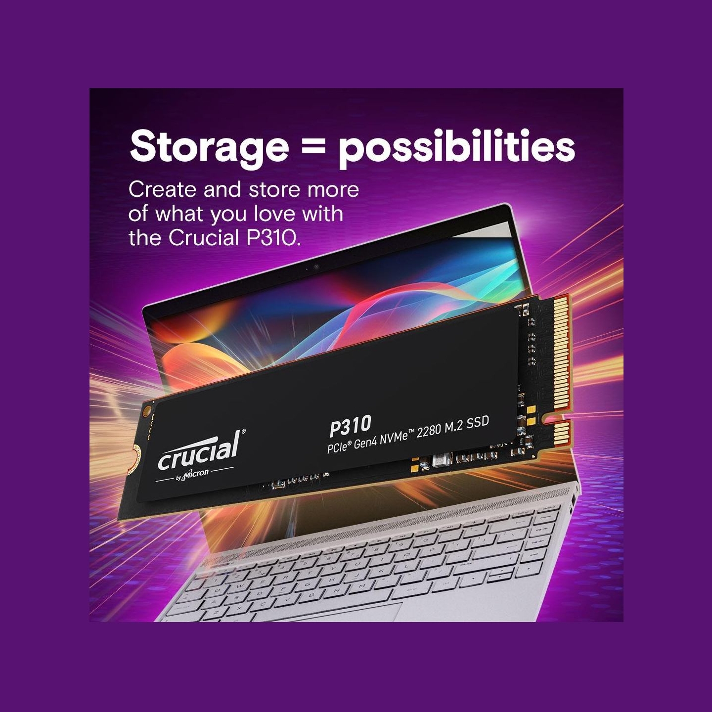 Crucial P310 500GB PCIE 4.0 NVME, M.2 2880, SSD