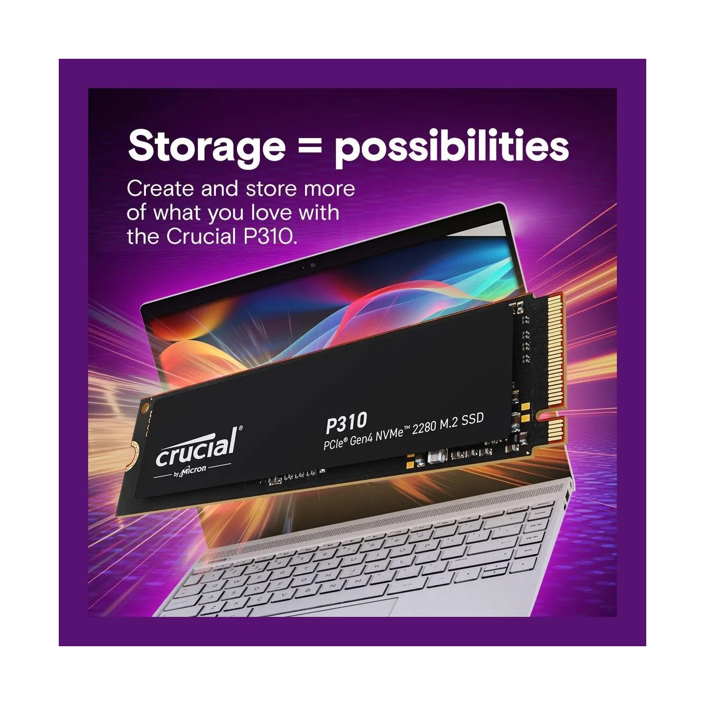 Crucial P310 500GB PCIE 4.0 NVME, M.2 2880, SSD