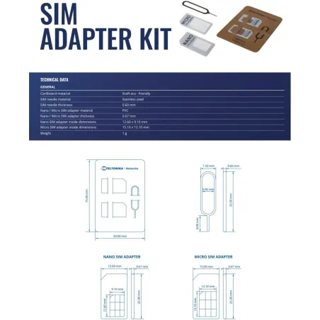 Teltonika MOBILE ACC ADAPTER KIT SIM/PR5MEC19 TELTONIKA