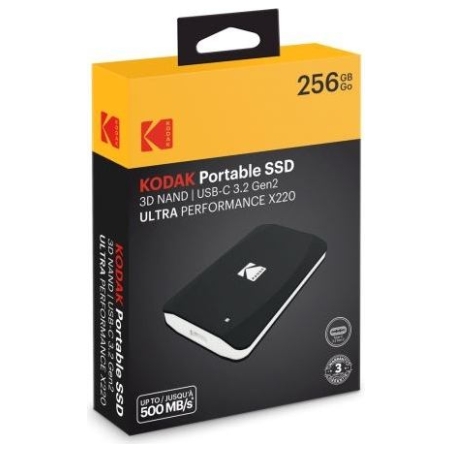 Kodak SSD 3.2Gen2 X220 256GB Portable EKSSD256GX220K