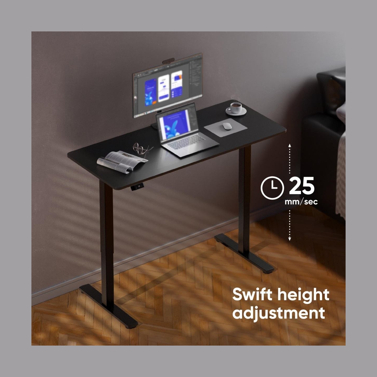 Onkron DESK MOTORISED/BLACK WDT221E-B ONKRON