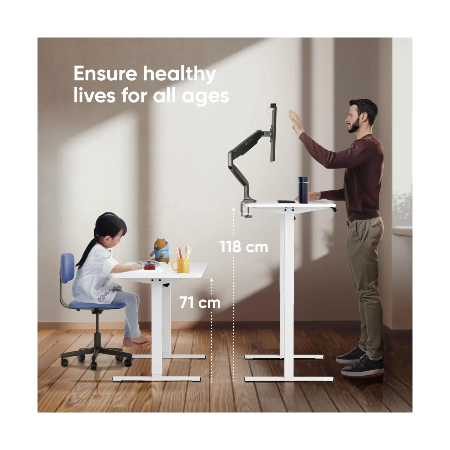 Onkron DESK MOTORISED/WHITE WDT221E-W ONKRON