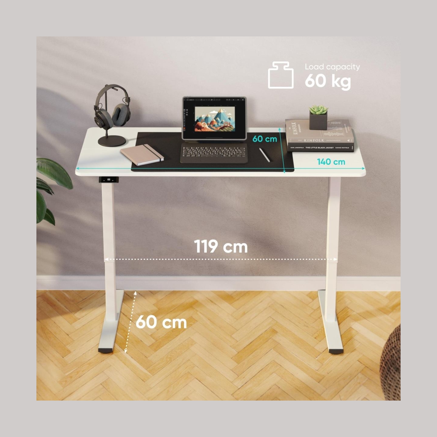 Onkron DESK MOTORISED/WHITE WDT221E-W ONKRON