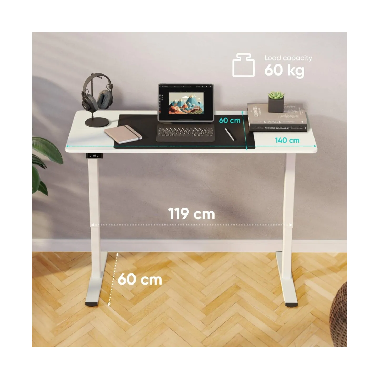 Onkron DESK MOTORISED/WHITE WDT221E-W ONKRON