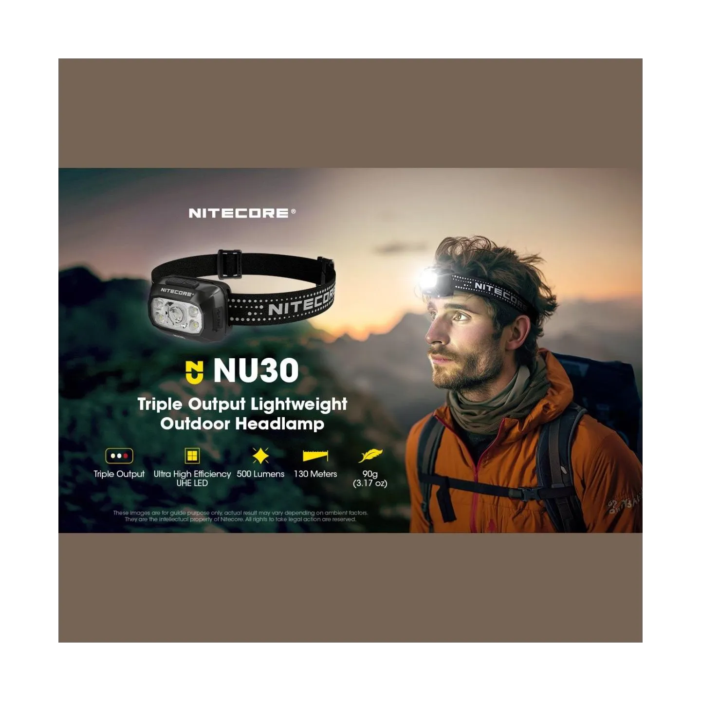 Nitecore HEADLAMP NU SERIES 500 LUMENS/NU30 NITECORE