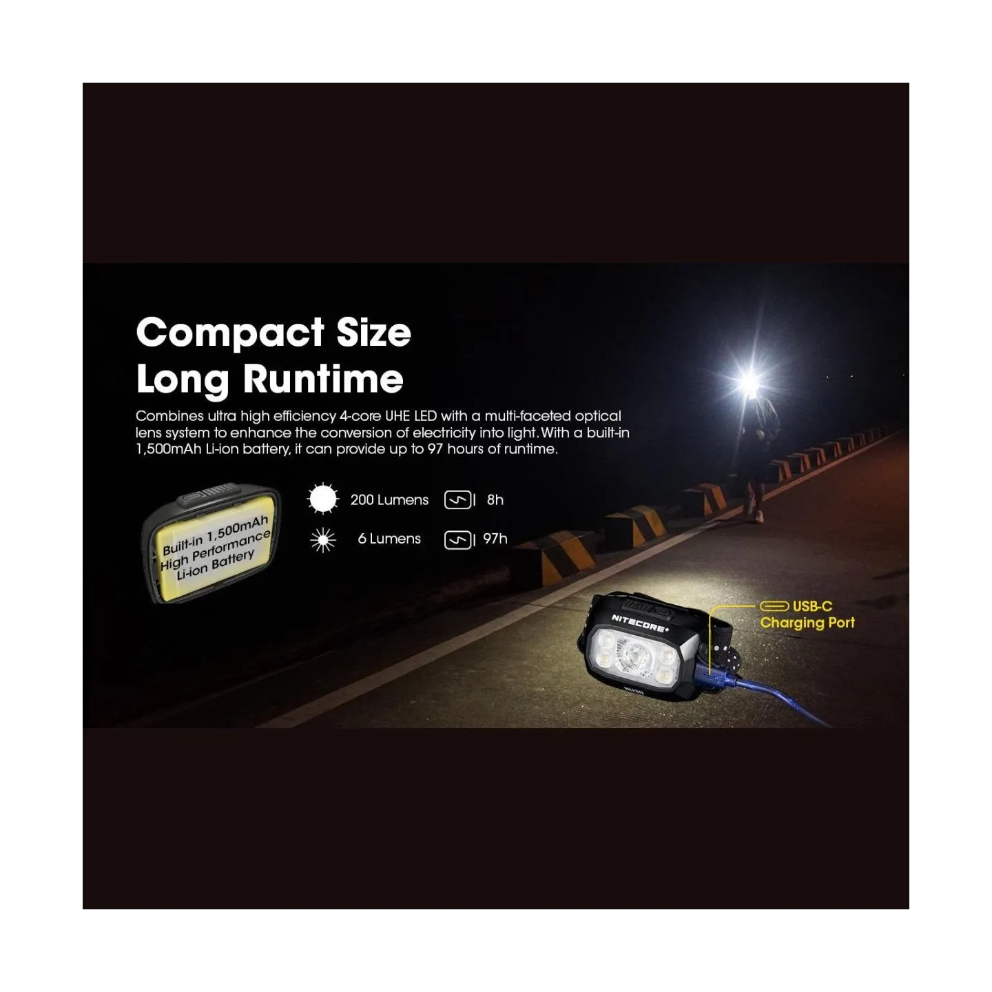 Nitecore HEADLAMP NU SERIES 500 LUMENS/NU30 NITECORE