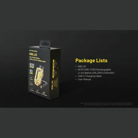Nitecore FLASHLIGHT NWL SERIES/600 LUMENS NWL20 NITECORE