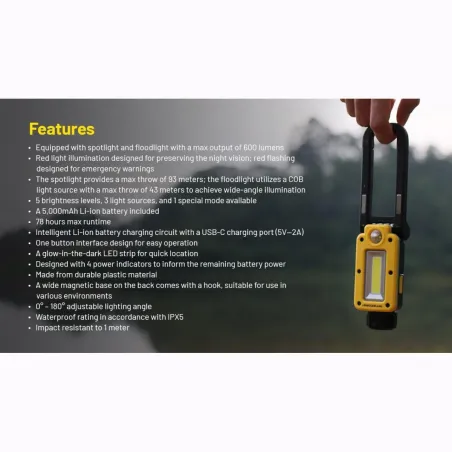 Nitecore FLASHLIGHT NWL SERIES/600 LUMENS NWL20 NITECORE