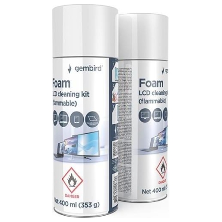 Gembird Foam LCD Cleaning Kit | CK-LCD-08 | Foam Cleaner for LCD / TFT screens | 400 ml