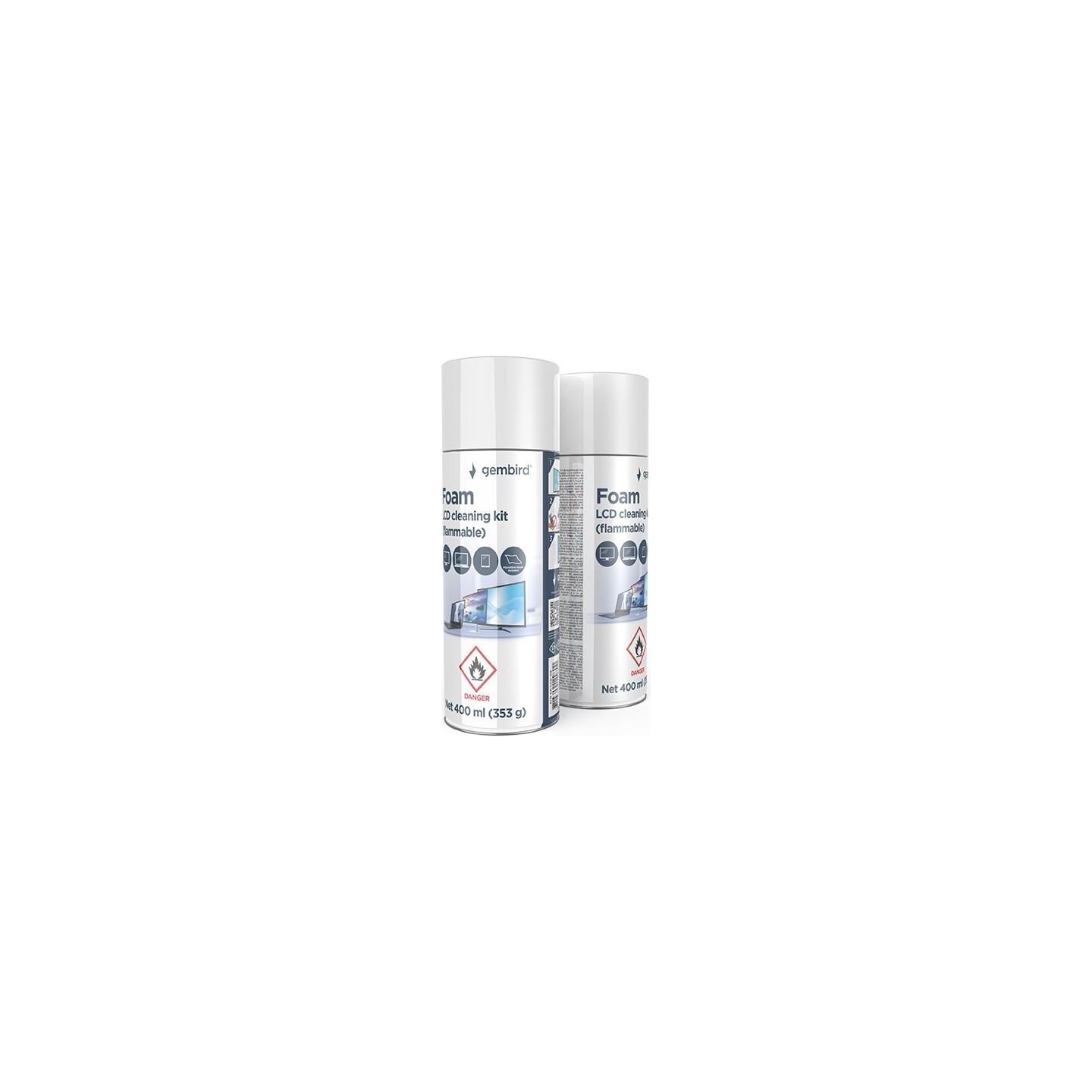 Gembird Foam LCD Cleaning Kit | CK-LCD-08 | Foam Cleaner for LCD / TFT screens | 400 ml