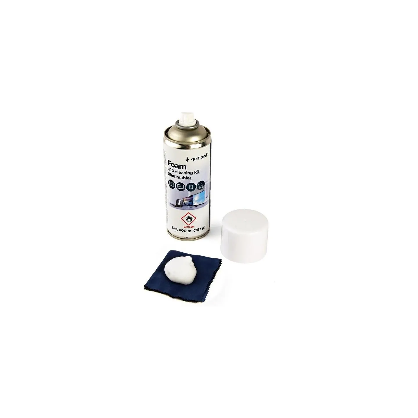 Gembird CLEANING KIT LCD FOAM 400ML/CK-LCD-08 GEMBIRD