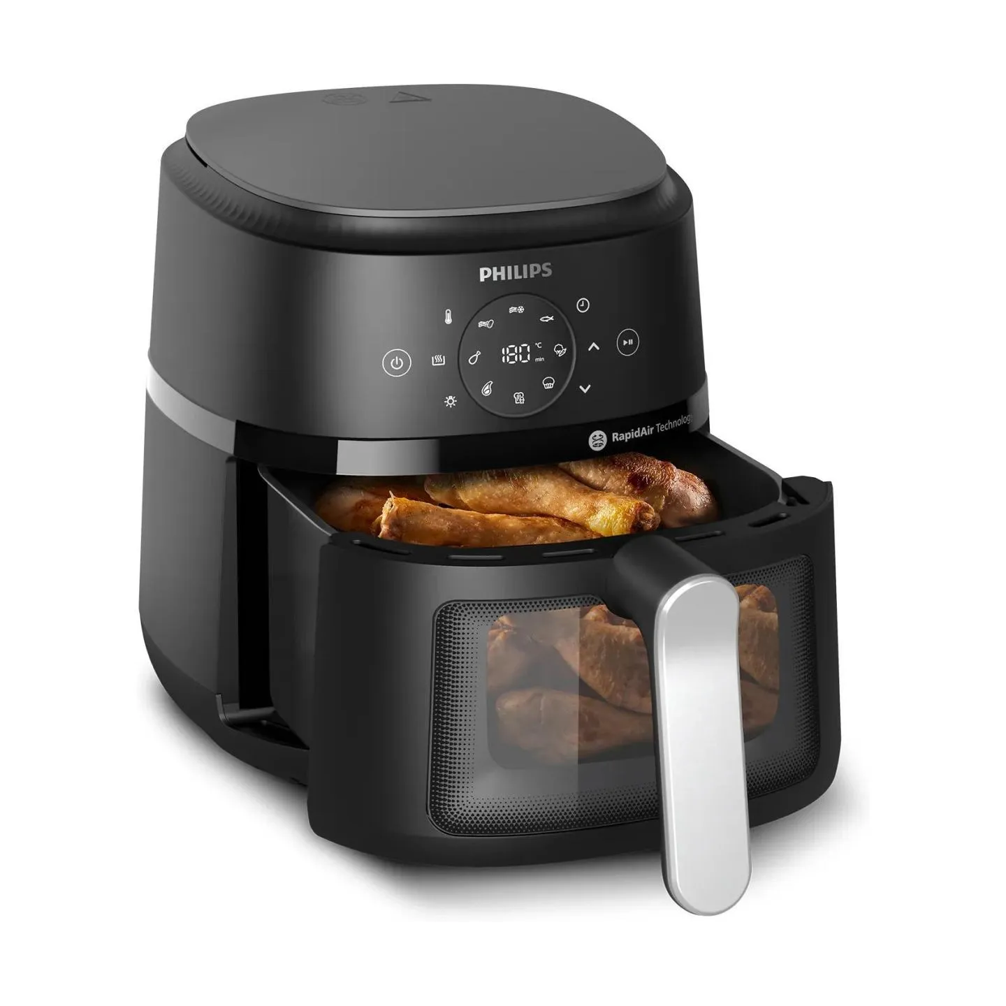 Philips Airfryer | NA221/00 2000 series | Power 1500 W | Capacity 4.2 L | Rapid Air technology | Black/Silver