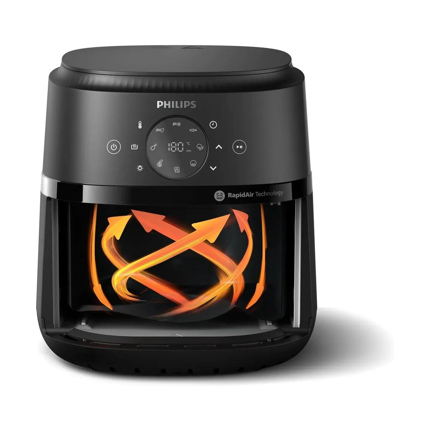 Philips Airfryer | NA221/00 2000 series | Power 1500 W | Capacity 4.2 L | Rapid Air technology | Black/Silver