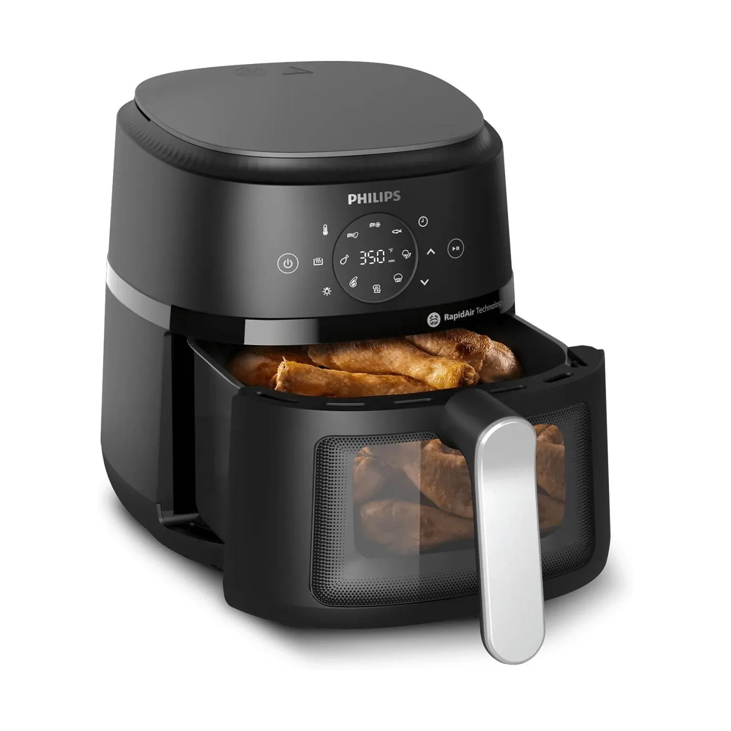 Philips Airfryer | NA221/00 2000 series | Power 1500 W | Capacity 4.2 L | Rapid Air technology | Black/Silver