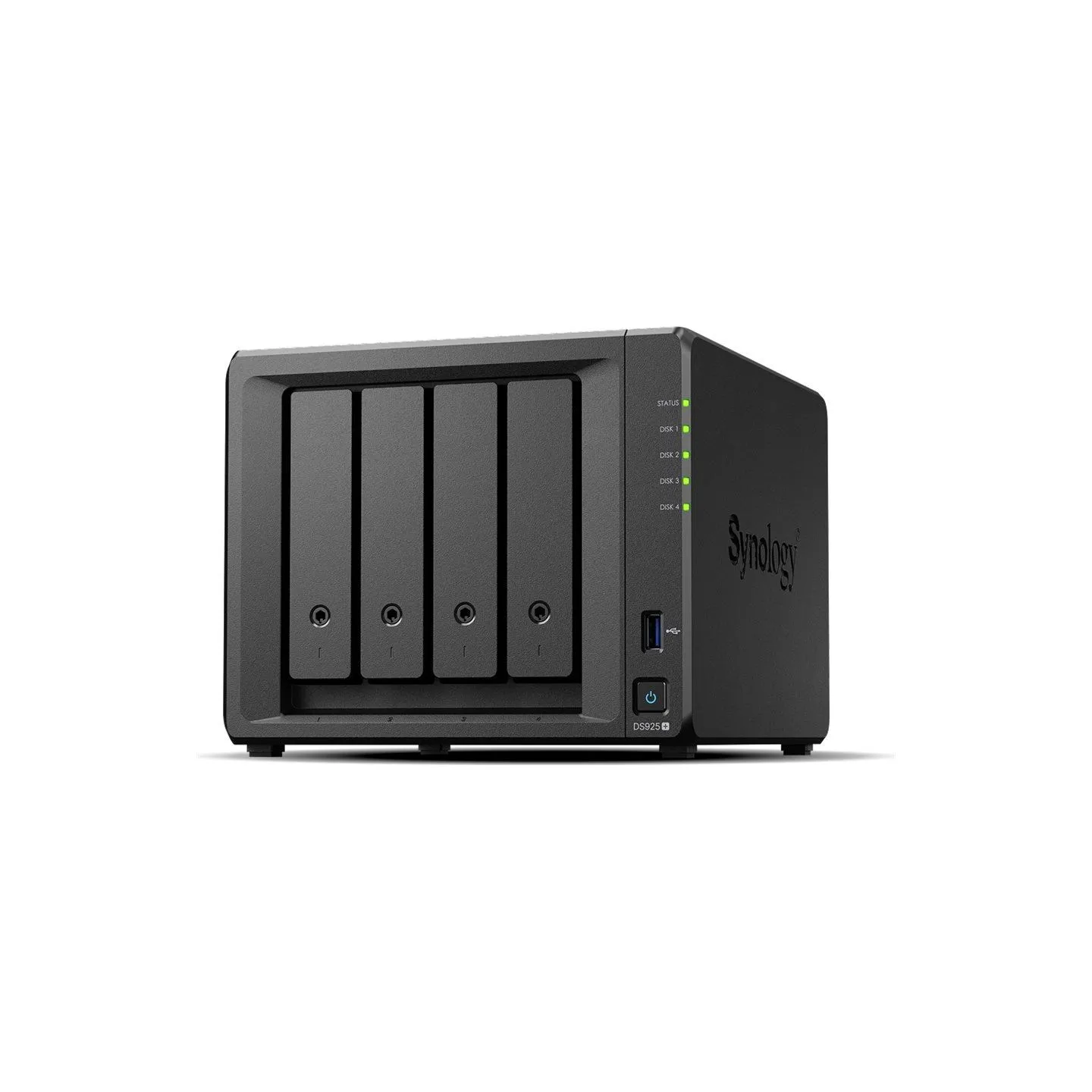 Synology NAS | DS925+ | AMD Ryzen | V1500B | Processor frequency 2.2 GHz | 4 GB | DDR4 ECC SODIMM | Black