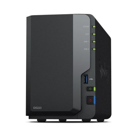 Synology | DS223 | Up to 2 HDD/SSD Hot-Swap | Realtek | RTD1619B | Processor frequency 1.7 GHz | 2 GB | DDR4