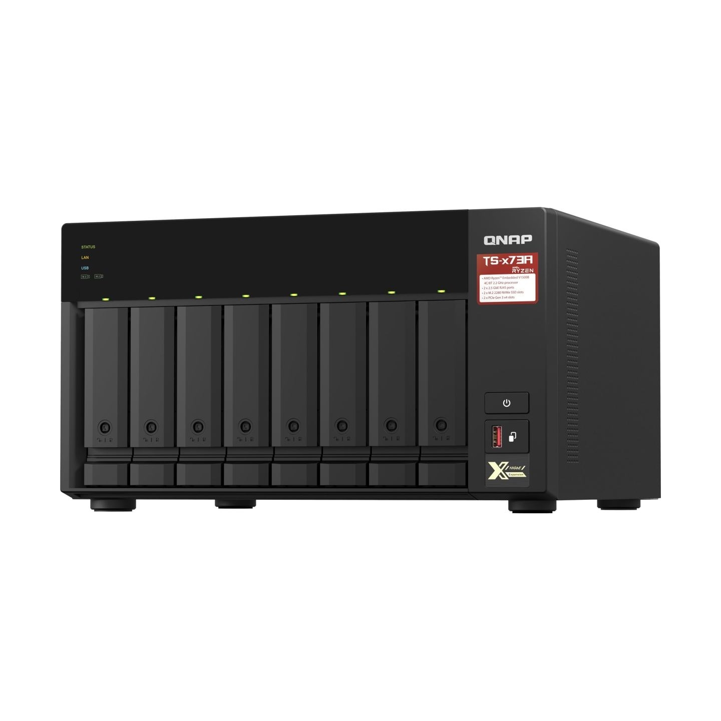 Qnap TS-873A-8G AMD Ryzen V1500B 2.2GHz 8GB RAM