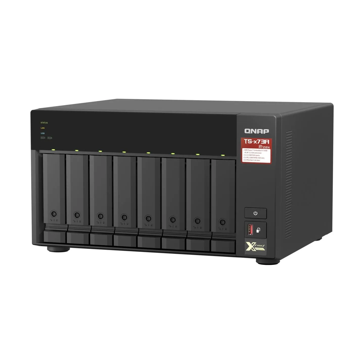 Qnap TS-873A-8G AMD Ryzen V1500B 2.2GHz 8GB RAM