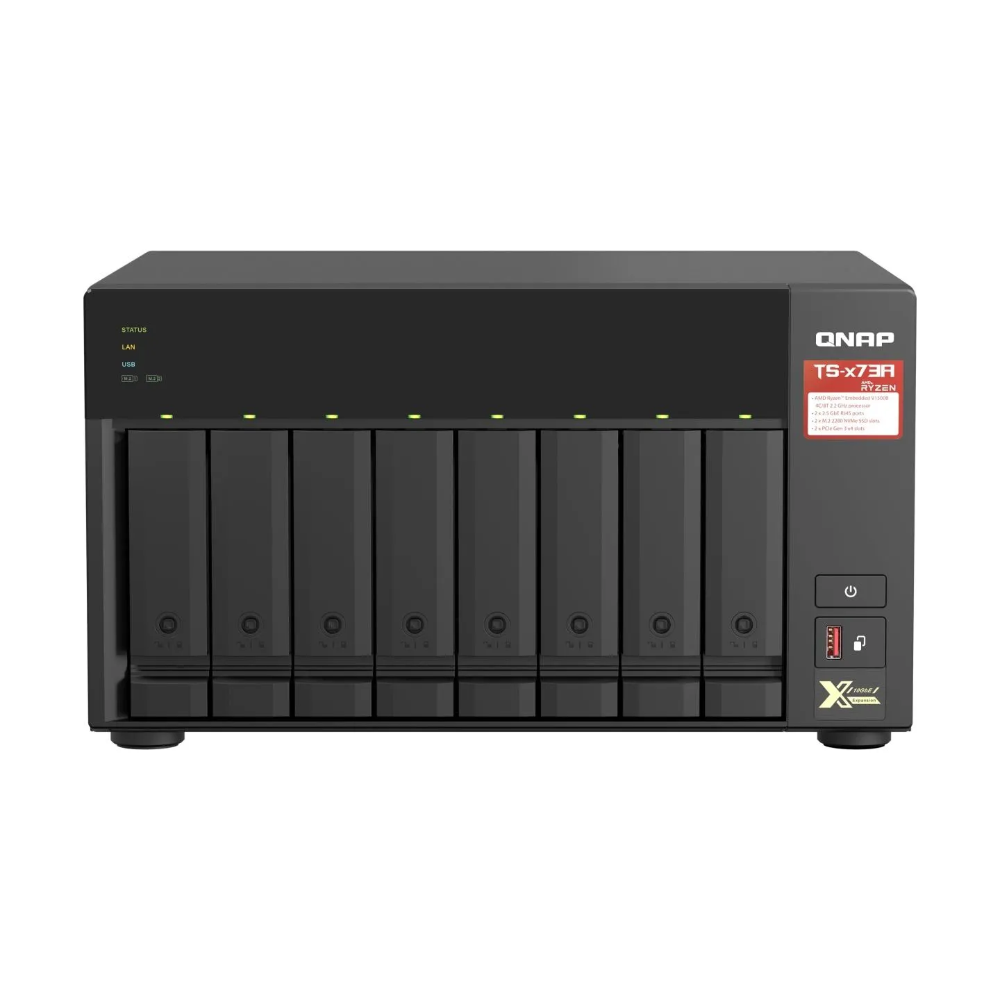 Qnap TS-873A-8G AMD Ryzen V1500B 2.2GHz 8GB RAM