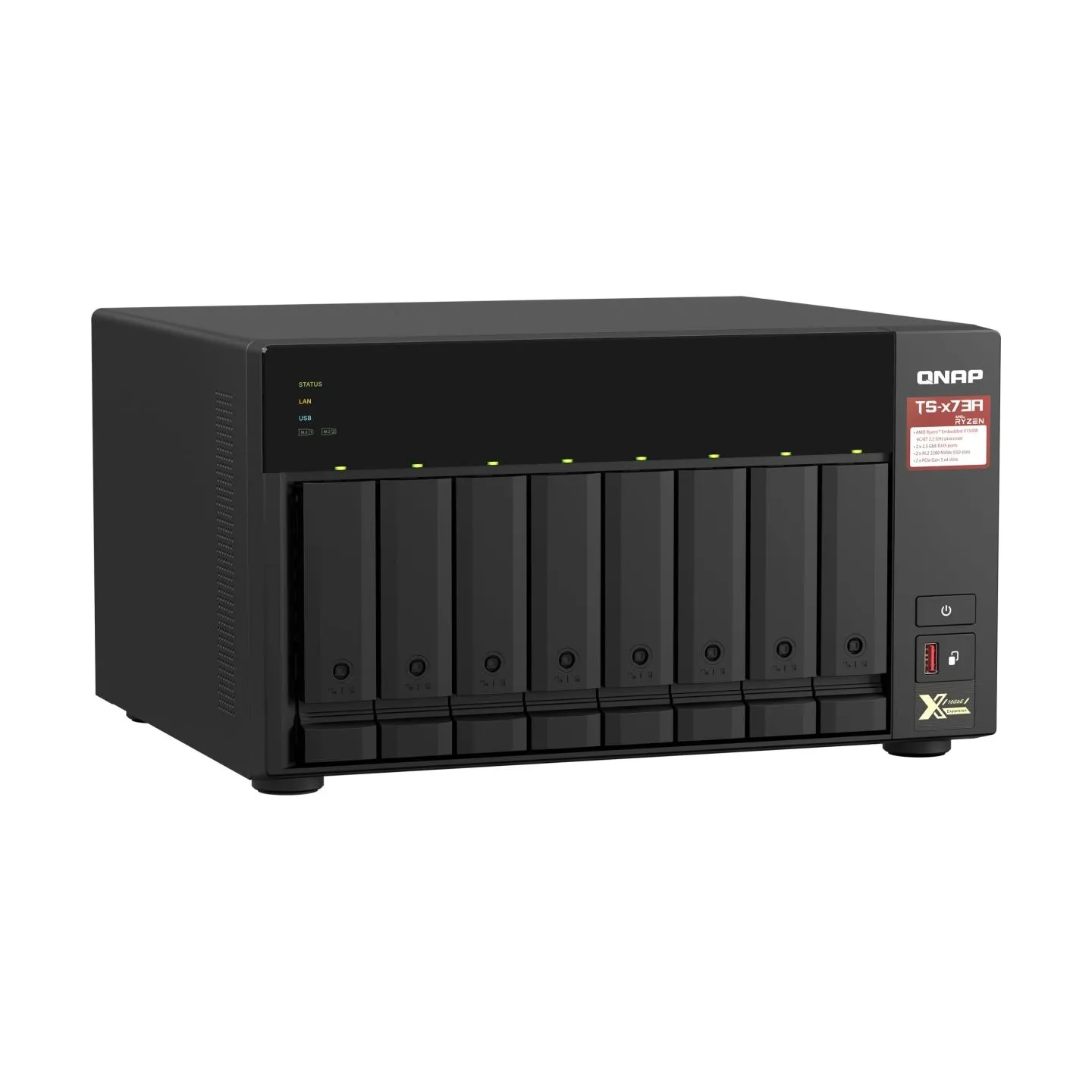 Qnap TS-873A-8G AMD Ryzen V1500B 2.2GHz 8GB RAM