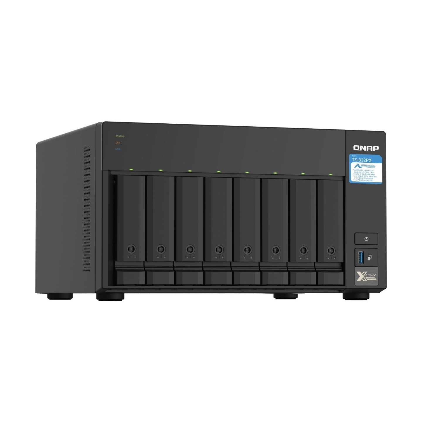 Qnap NAS STORAGE TOWER 8BAY/NO HDD TS-832PX-4G QNAP