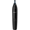Philips Nose & ear trimmer NT1650/16 100% waterproof, Dual-sided protective guard system, Rotating switch, AA-battery included /