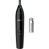 Philips Nose & ear trimmer NT1650/16 100% waterproof, Dual-sided protective guard system, Rotating switch, AA-battery included /