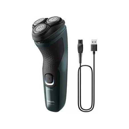Philips Wet or Dry electric shaver X3002/00, Wet&Dry, PowerCut Blade System, 4D Flex Heads, 40min shaving / 1h charge, 5min Quic