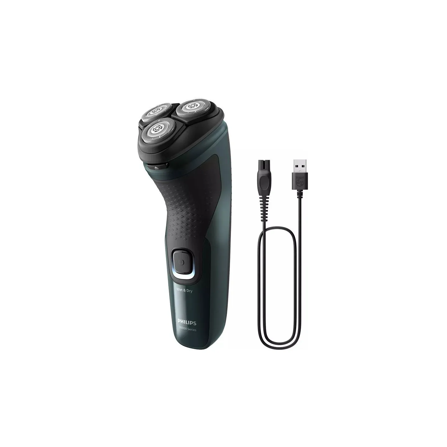 Philips Wet or Dry electric shaver X3002/00, Wet&Dry, PowerCut Blade System, 4D Flex Heads, 40min shaving / 1h charge, 5min Quic