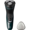 Philips Wet or Dry electric shaver X3002/00, Wet&Dry, PowerCut Blade System, 4D Flex Heads, 40min shaving / 1h charge, 5min Quic
