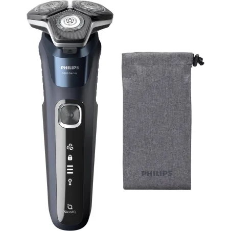 Philips Series 5000 wet and dry electric shaver S5885/10, SkinIQ, SteelPrecision blades, 360-D flexible heads, PowerAdapt Sensor