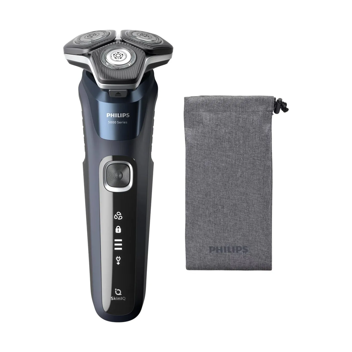 Philips Series 5000 wet and dry electric shaver S5885/10, SkinIQ, SteelPrecision blades, 360-D flexible heads, PowerAdapt Sensor