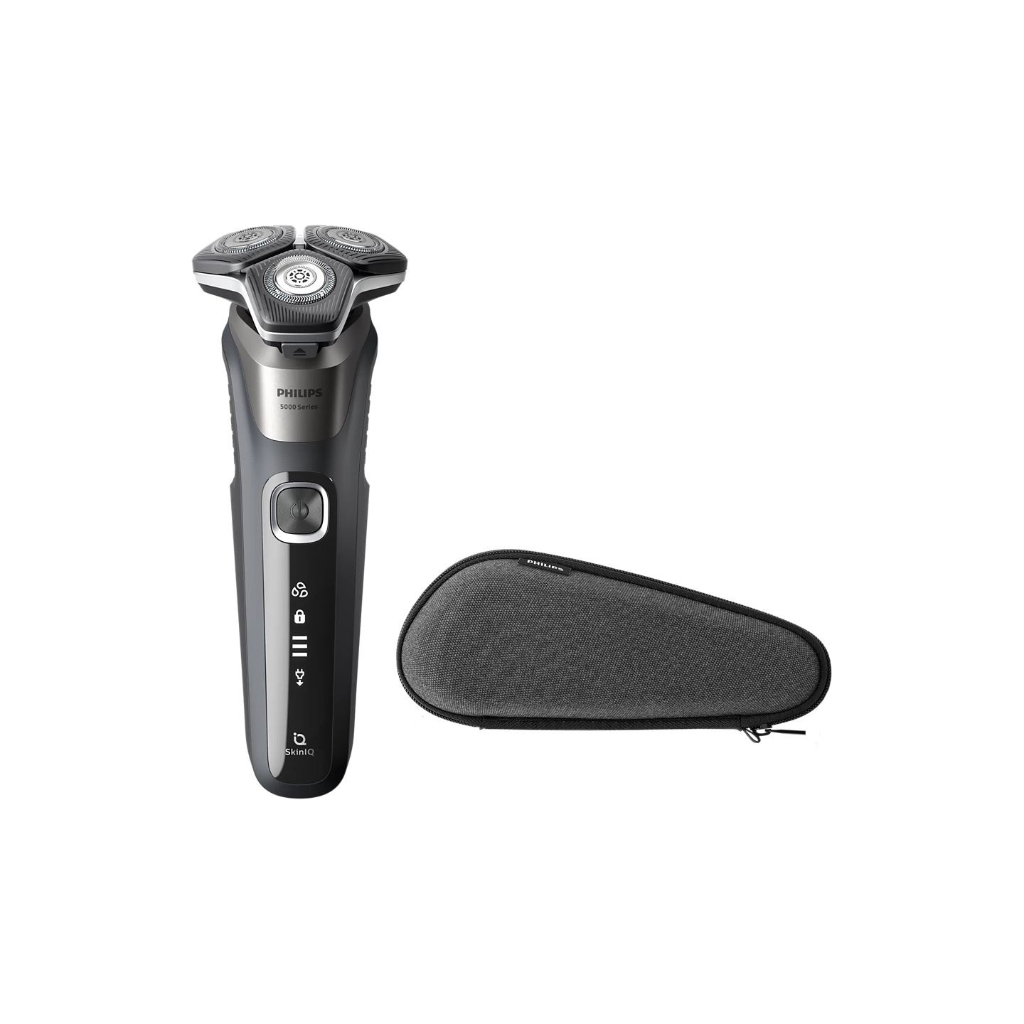 Philips Series 5000 wet and dry electric shaver S5887/30, SkinIQ, SteelPrecision blades, 360-D flexible heads, PowerAdapt Sensor