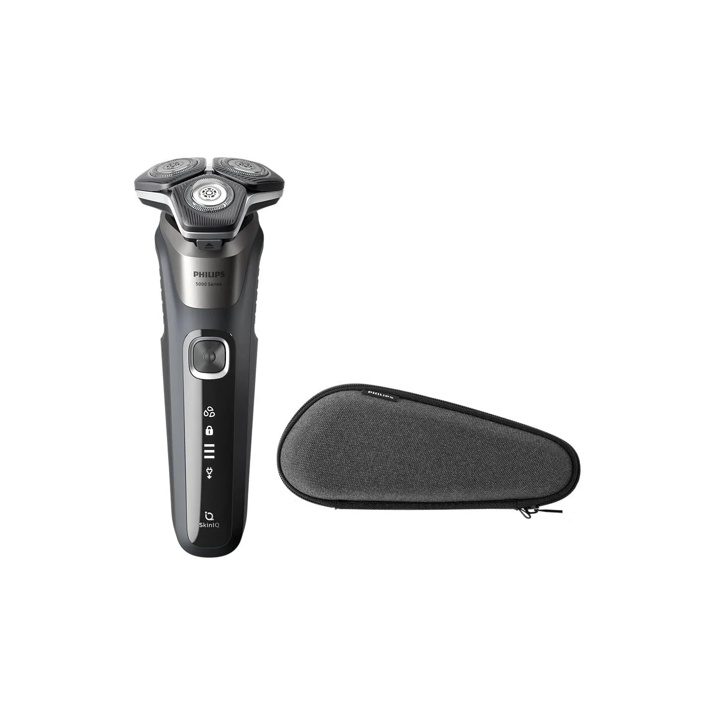 Philips Series 5000 wet and dry electric shaver S5887/30, SkinIQ, SteelPrecision blades, 360-D flexible heads, PowerAdapt Sensor
