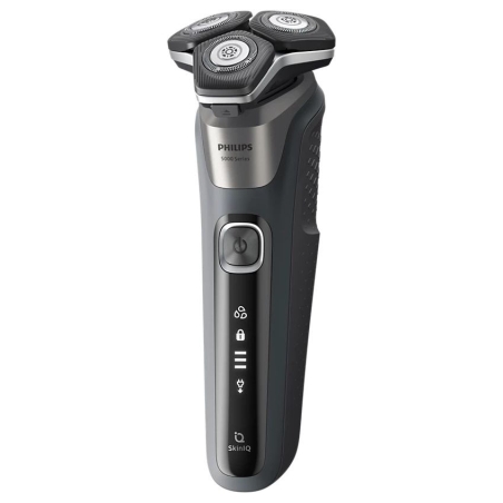 Philips Series 5000 wet and dry electric shaver S5887/30, SkinIQ, SteelPrecision blades, 360-D flexible heads, PowerAdapt Sensor